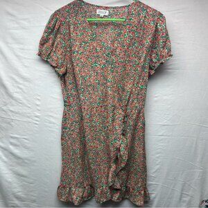 Molly Bracken Ditzy‎ Floral Print Short Sleeve Dress Ireland Green Size XL